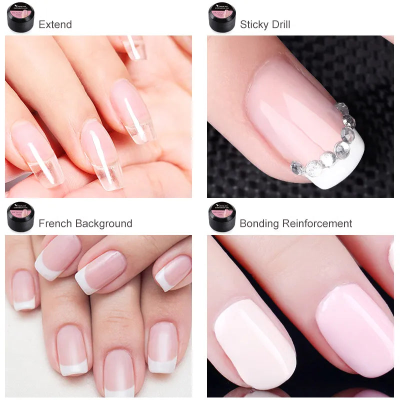 Nail Reconstruction Gels: Primer, Base-Coat, Varied Top-Coats & Colors, 15ml Each