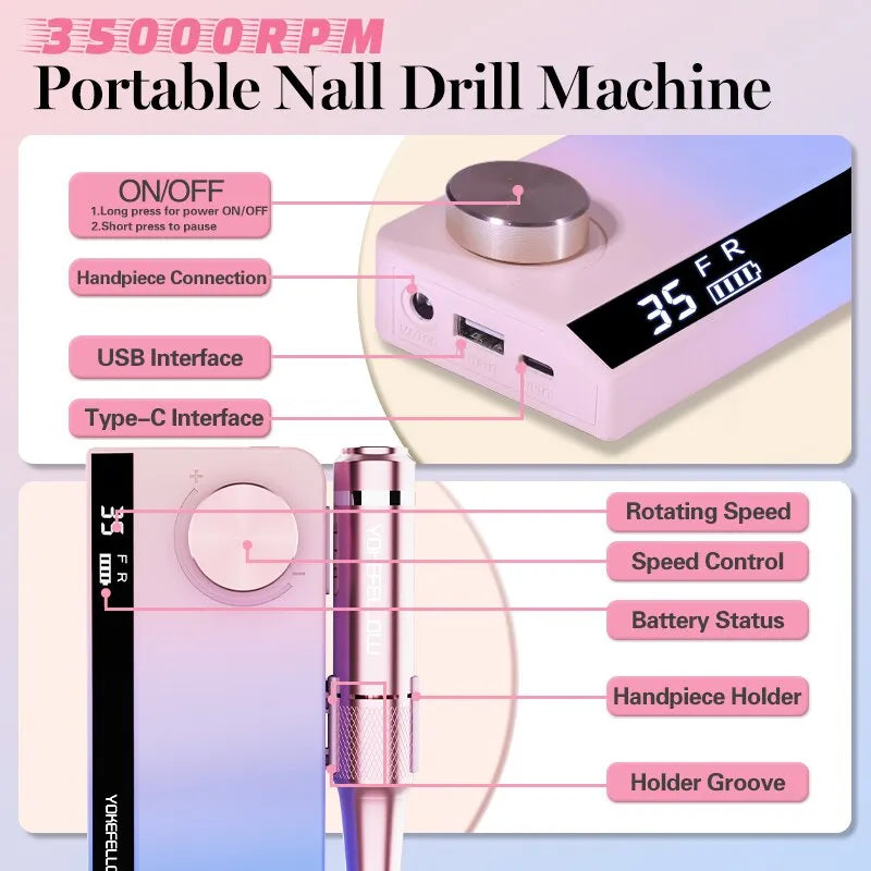 Fresa Nail Master Power+: La Rivoluzione Multifunzione per Nail Art senza Limiti -oggi spedizione GRATIS-