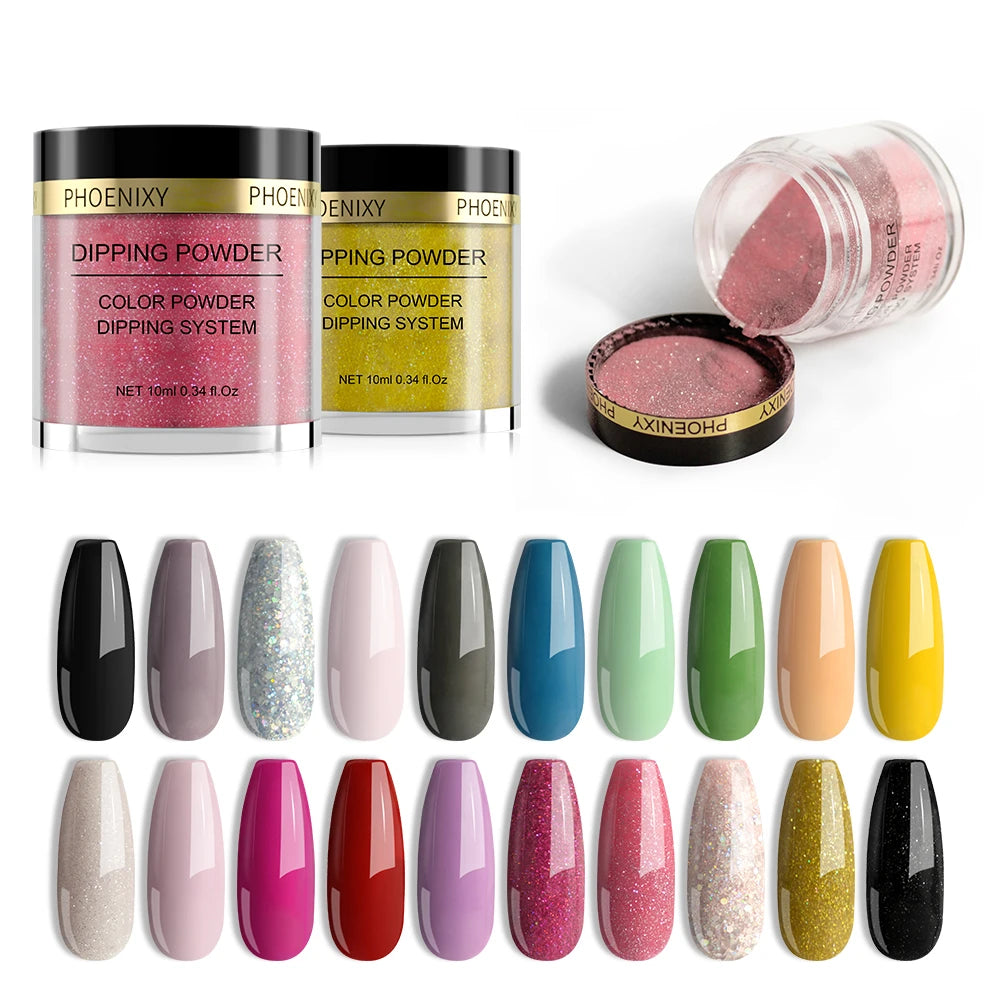 Multi-Color Dip Powder Nail Sets - Available in 4, 6, 8, 10, and 18 Colors