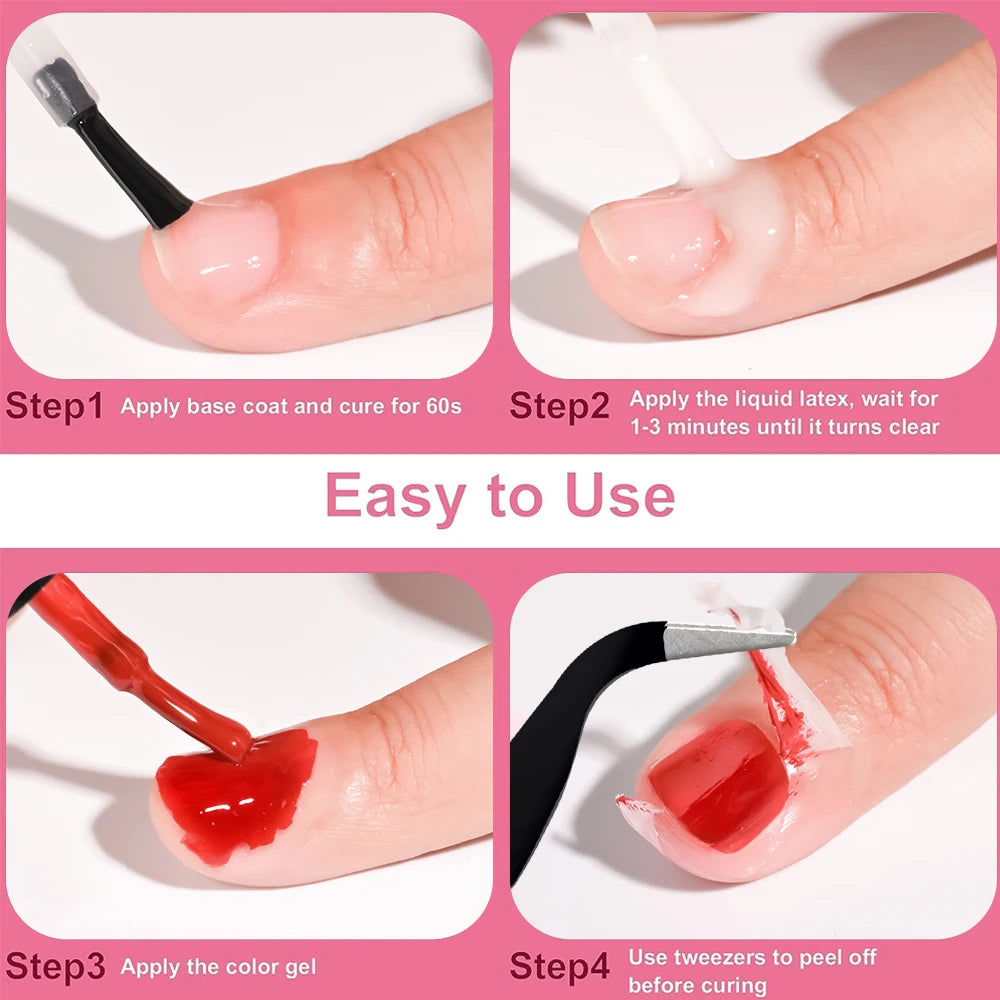 15ml Liquid Latex Cuticle Protector - Precision Manicure Tool for Smudge-Free Nails