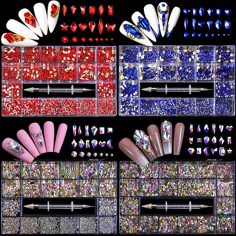 High-Quality Crystal Nail Decorations - Wide Variety of Styles