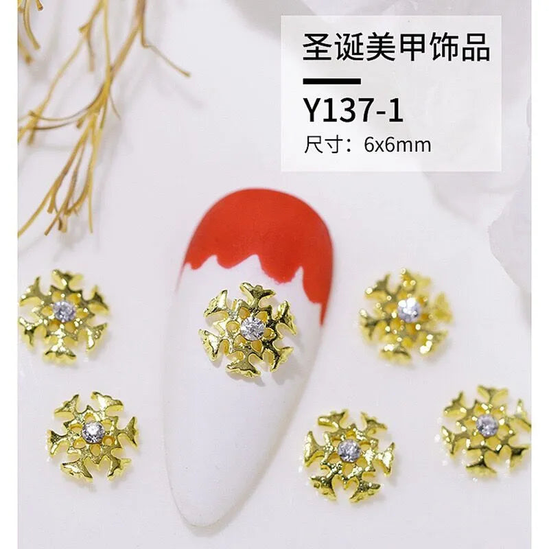 Starry Christmas Nail Art Set - Festive Sparkle for Your Nails