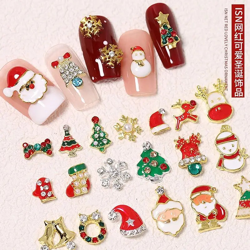 Starry Christmas Nail Art Set - Festive Sparkle for Your Nails